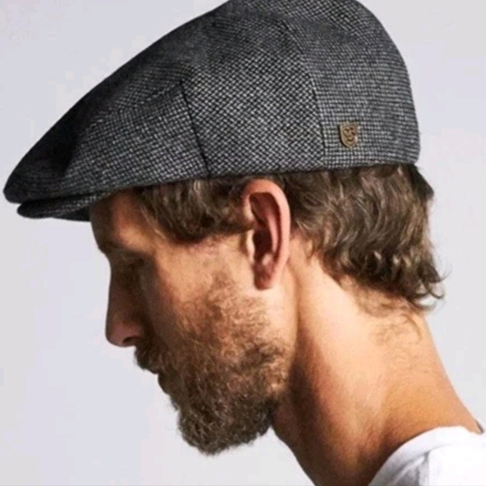Brixton Gray Herringbone Cap- New Nevwr Worn